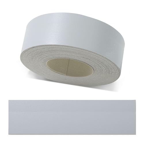 ben+camilla.com Kantenumleimer zum Aufbügeln | Hellgrau Perl 30 mm x 25 m Rolle (matt mit Möbel-Oberflächen-Struktur) | Premium Qualität für professionelle Ergebnisse | Kantenschutz von ben+camilla.com