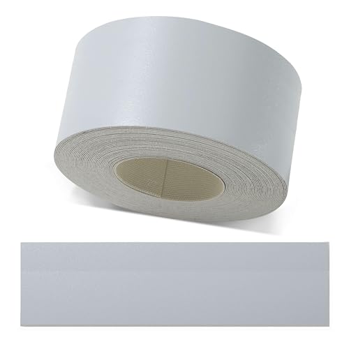 ben+camilla.com Kantenumleimer zum Aufbügeln | Hellgrau Perl 60 mm x 10 m Rolle (matt mit Möbel-Oberflächen-Struktur) | Premium Qualität für professionelle Ergebnisse | Kantenschutz von ben+camilla.com
