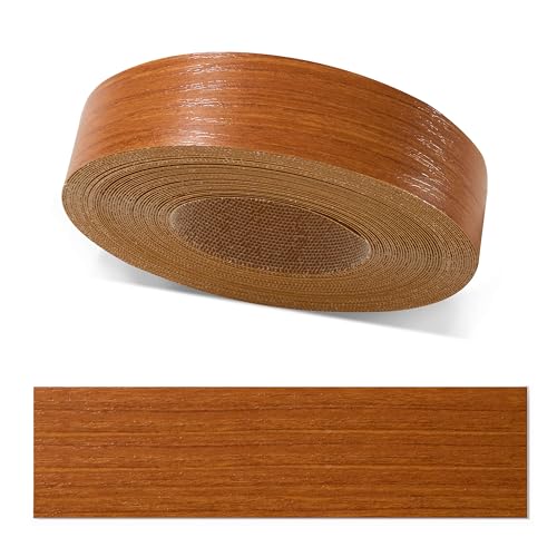 ben+camilla.com Kantenumleimer zum Aufbügeln | Kirschbaum Pore 22 mm x 25 m Rolle (matt mit Struktur) | Premium Qualität für professionelle Ergebnisse | Kantenschutz von ben+camilla.com
