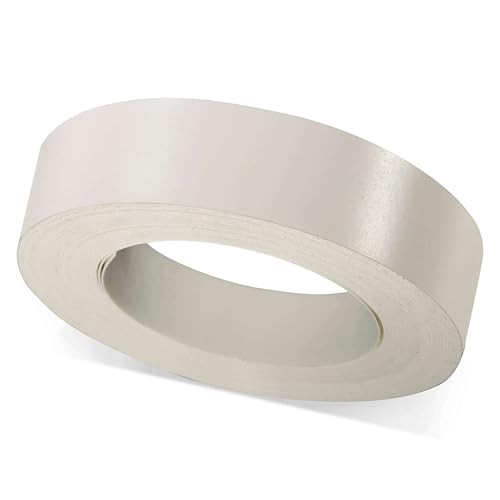 ben+camilla.com Selbstklebender Kantenumleimer | Weiß 19 mm x 25 m Rolle (matt glatt) | Kantenschutz zum Überkleben - wie Klebeband OHNE Bügeln | Premium Qualität für professionelle Ergebnisse von ben+camilla.com