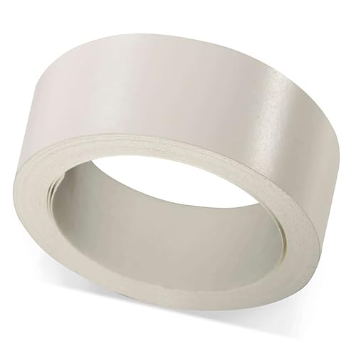 ben+camilla.com Selbstklebender Kantenumleimer | Weiß 45 mm x 5 m Rolle (matt glatt) | Kantenschutz zum Überkleben - wie Klebeband OHNE Bügeln | Premium Qualität für professionelle Ergebnisse von ben+camilla.com