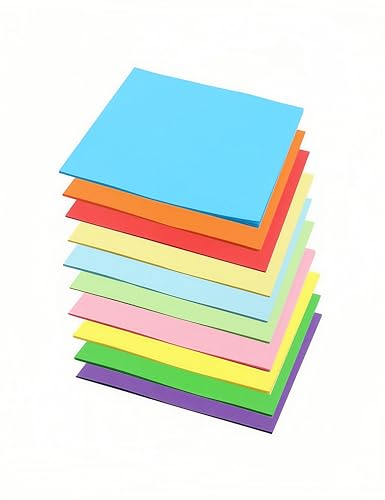 Bepisof 100 Blatt farbiges Kopierpapier, 80 g/m², verschiedene Farben, Konstruktionspapier, 21,1 x 29,7 cm, Druckerpapier, Origami-Papier für Bastelarbeiten, Kartenherstellung, Scrapbooking, Kinder von bepisof