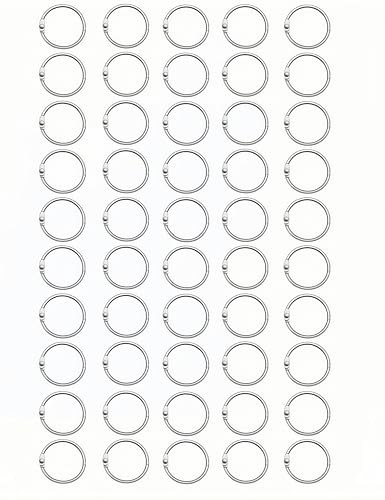 Bepisof Ringbuch für lose Blätter, vernickeltes Metall, für Büro, Buch, Schlüsselanhänger, Schlüsselanhänger für Schule, Zuhause, Büro, 50 Stück Bepisof Ringbuch für lose Blätter, vernickeltes Metall, für Büro, Buch, Schlüsselanhänger, Schlüsselanhänger für Schule, Zuhause, Büro, 50 Stück von bepisof