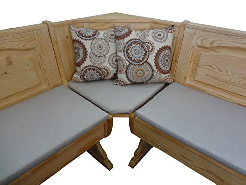 bequemer-sitzen Eckbank Auflagen, Polster-Set 110 cm, robuster Möbelstoff beige von bequemer-sitzen