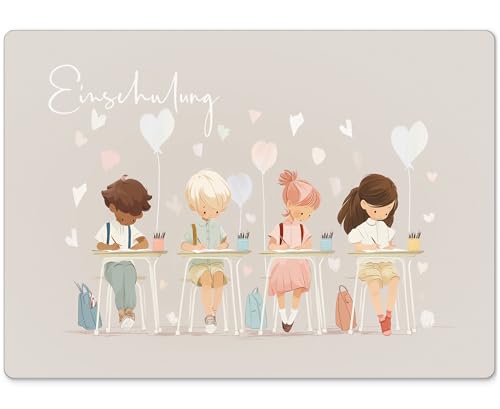beriluDesign Einschulung Einladungskarten (12er Set) zum Schulanfang | Einladungen für Kinder zum Schulbeginn (12 Karten) von beriluDesign