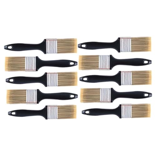 berjalan 10 Pinsel, 2, flache Pinsel, professionelle Malwerkzeuge mit behandeltem Kunststoffgriff für DIY-Malerei berjalan 10 Pinsel, 2, flache Pinsel, professionelle Malwerkzeuge mit behandeltem Kunststoffgriff für DIY-Malerei von berjalan