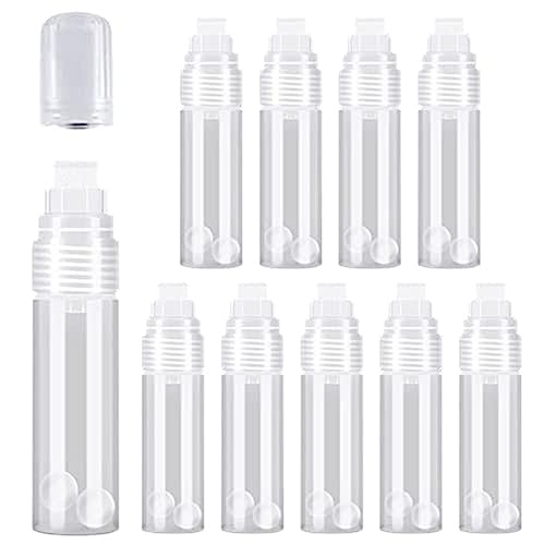 berjalan 10er-Pack Nachfüllbare Acrylfarben-Marker, Leere Acryl-Marker, Transparente Weiße Farbmarkierungsstifte, 15 Mm, für Steinmalerei, berjalan 10er-Pack Nachfüllbare Acrylfarben-Marker, Leere Acryl-Marker, Transparente Weiße Farbmarkierungsstifte, 15 Mm, für Steinmalerei, von berjalan