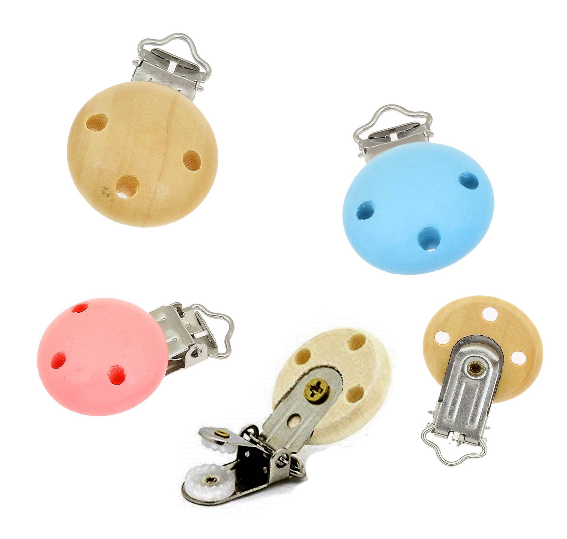 Holz Schnullerkettenclip Kinderwagenkettenclip Klammer Bastelholz Mit Metallverschluss Und 3 Ventilationslöcher Nickelfrei Farbauswahl Holz Schnullerkettenclip Kinderwagenkettenclip Klammer Bastelholz Mit Metallverschluss Und 3 Ventilationslöcher Nickelfrei Farbauswahl von bestperlenshop
