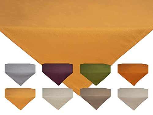 beties „Wunschton“ Mitteldecke ca. 80x80 cm - in großer Sortiments- und Größenauswahl – EIN idealer Begleiter in Unifarbe (Safran-gelb) von beties