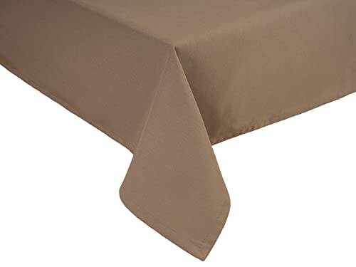 beties „Wunschton“ Tischdecke ca. 130x130 cm Tischtuch für Küchentisch Esstisch in großer Sortiments- und Größenauswahl – EIN idealer Uni Begleiter (deep-Taupe) von beties