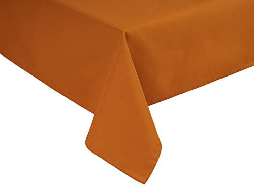 beties „Wunschton“ Tischdecke ca. 130x170 cm Tischtuch für Küchentisch Esstisch in großer Sortiments- und Größenauswahl – EIN idealer Uni Begleiter (sanddorn-orange) von beties