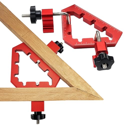 bevog Rechtwinklige Pinzette, 90-Grad-Klemmen für die Holzbearbeitung – 2 Stück Positionierungsquadrate für die Holzbearbeitung – Positionierungswerkzeug aus Aluminiumlegierung für Heimwerker von bevog