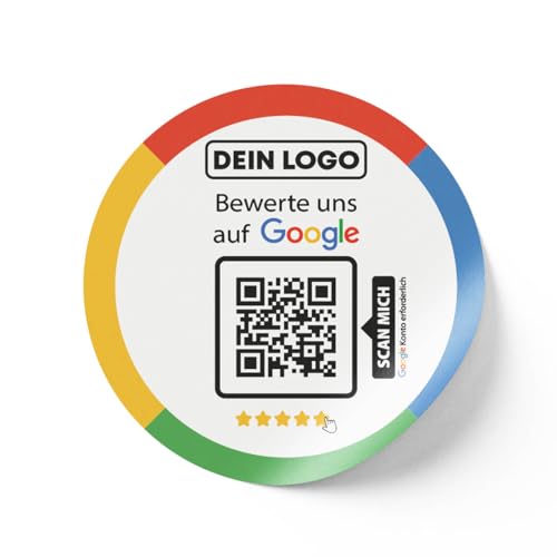 bewertly Google Bewertung Aufkleber mit QR-Code – Einfaches Kundenfeedback, Hochwertiger Aufkleber, Ideal für Geschäfte und Dienstleister (1) von bewertly