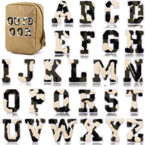 Buchstaben-Aufnäher zum Aufbügeln, Chenille, zum Aufbügeln, 26 Stück, Chenille-Varsity-Alphabet A-Z, für Jacken, DIY-Zubehör, Camouflage Buchstaben-Aufnäher zum Aufbügeln, Chenille, zum Aufbügeln, 26 Stück, Chenille-Varsity-Alphabet A-Z, für Jacken, DIY-Zubehör, Camouflage von bfuee