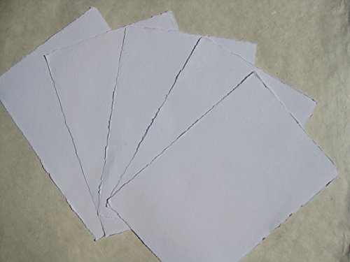 handgeschöpftes Büttenpapier Aquarellpapier A3 10 Bogen/Set extrastark 300g/m² naturweiß BaumwollLinters von bhutanpaperarts