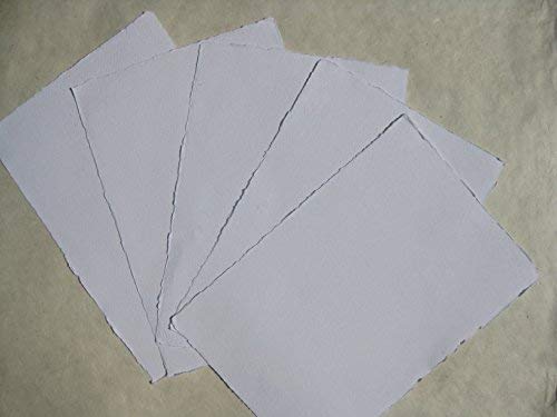 handgeschöpftes Büttenpapier Aquarellpapier A4 10 Bogen/Set extrastark 300g/m² naturweiß BaumwollLinters handgeschöpftes Büttenpapier Aquarellpapier A4 10 Bogen/Set extrastark 300g/m² naturweiß BaumwollLinters von bhutanpaperarts