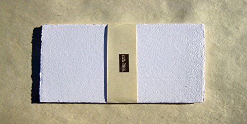 handgeschöpftes Büttenpapier Büttenkarton Aquarellpapier 1/3 A4 (für Din lang) 10 Bogen/Set extrastark 300g/m² naturweiß BaumwollLinters von bhutanpaperarts