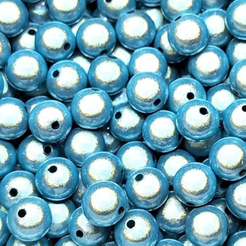 3D Illusion Miracle Acryl Perlen 10mm / 25pcs (Blau) von bigbeads