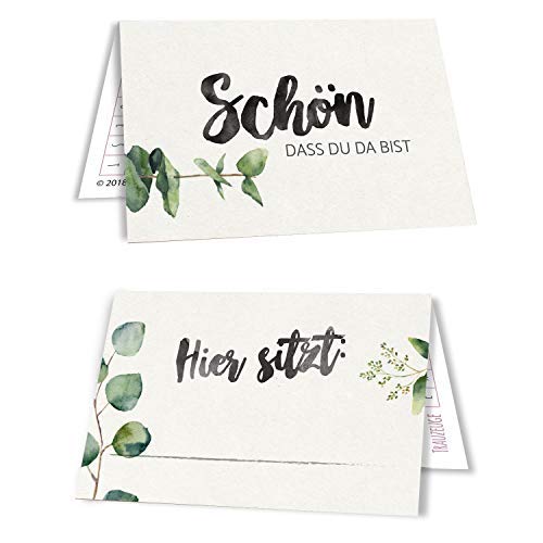 50 Tischkarten Hochzeit Sitzplatzkarten Platzkarten Namensschilder Namenskarten 50er Set Evergreen Love Eukalyptus grün 50 Tischkarten Hochzeit Sitzplatzkarten Platzkarten Namensschilder Namenskarten 50er Set Evergreen Love Eukalyptus grün von bigdaygraphix