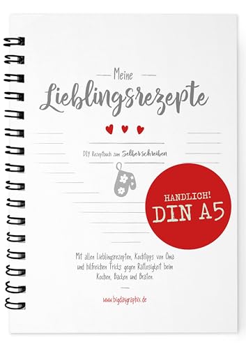 Rezeptbuch DIN A5 - weiß Ringbuch von bigdaygraphix