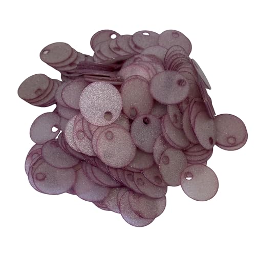 20 mm durchscheinende Pailletten, 225 Stück, 20 mm, Loch 4 mm, gemischtes Farbsortiment, Acryl-Pailletten – 50 g (durchscheinend meliert) von bihızlı