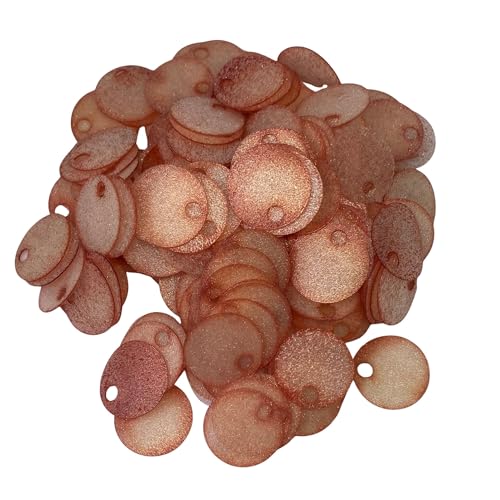20 mm durchscheinende Pailletten, 285 Stück, 20 mm, Loch 4 mm, gemischtes Farbsortiment, Acryl-Pailletten – 50 g (durchscheinend) von bihızlı
