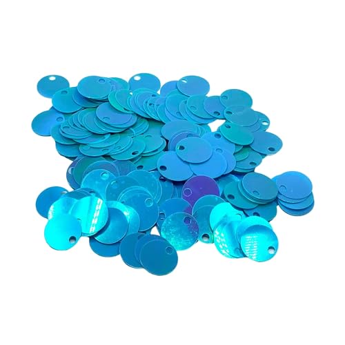 Flache runde Pailletten, 20 mm, 285 Stück, 20 mm, Loch 4 mm, Farbsortiment, Acryl-Pailletten, 50 g, Türkis Flache runde Pailletten, 20 mm, 285 Stück, 20 mm, Loch 4 mm, Farbsortiment, Acryl-Pailletten, 50 g, Türkis von bihızlı