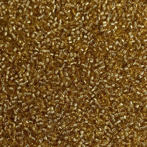 Miyuki Delica Glasperlen, 11/0, 5 g, Größe 1,6 mm, 1000 Stück, Glasperlen, Transparent Gold (DB42) von bihızlı