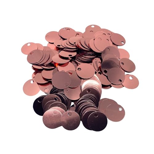 Pailletten, rund, flach, 20 mm, 285 Stück, 20 mm, 4 mm Loch, gemischte Farben, Acryl-Pailletten, 50 g (Pulverfarben) von bihızlı