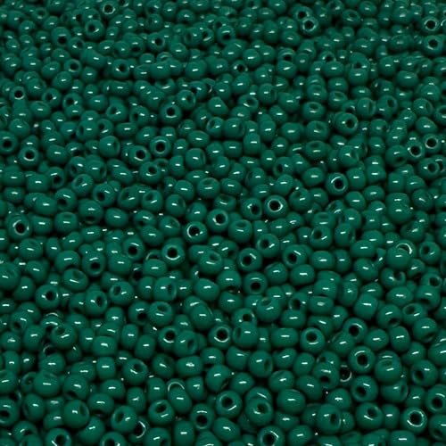 Tschechische Glasperlen, 8/0, 20 g, 800 Stück, Dunkelgrün Tschechische Glasperlen, 8/0, 20 g, 800 Stück, Dunkelgrün von bihızlı