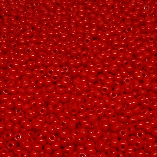 Tschechische Glasperlen, 8/0, 20 g, 800 Stück, Rot Tschechische Glasperlen, 8/0, 20 g, 800 Stück, Rot von bihızlı