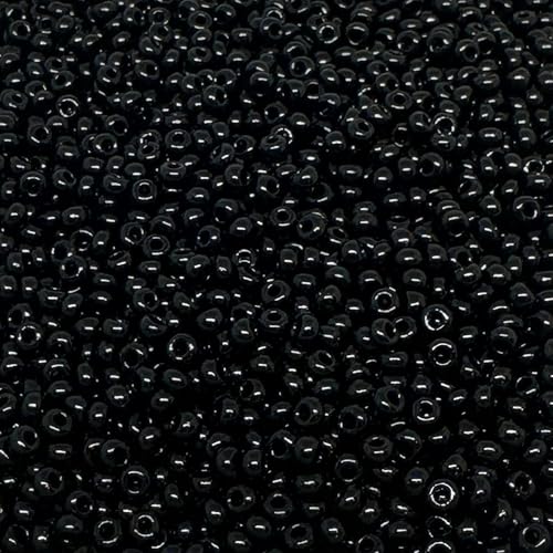 Tschechische Glasperlen, 8/0, 20 g, 800 Stück, Tiefschwarz von bihızlı