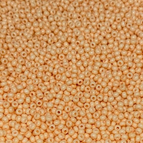 Tschechische Glasperlen, 8/0, 20 g, 800 Stück (Light Somon) von bihızlı