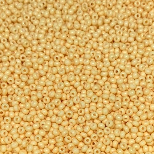 Tschechische Glasperlen, 8/0, 20 g, 800 Stück (weiches Gelb) von bihızlı