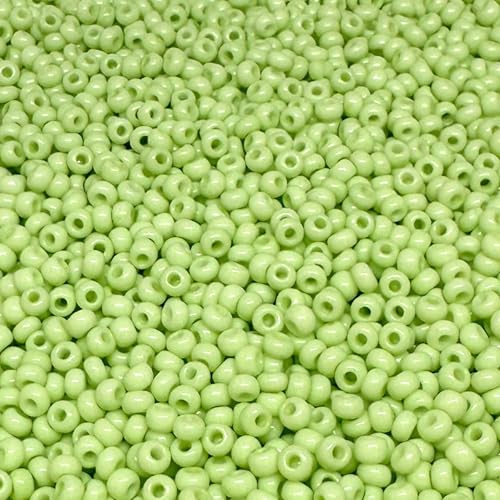 Tschechische Glasperlen, 8/0, 20 g, 800 Stück (weiches Grün) von bihızlı