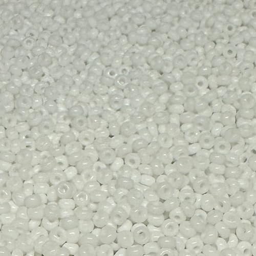 Tschechische Glasperlen, 8/0, 20 g, 800 Stück (weiße Kreide) von bihızlı