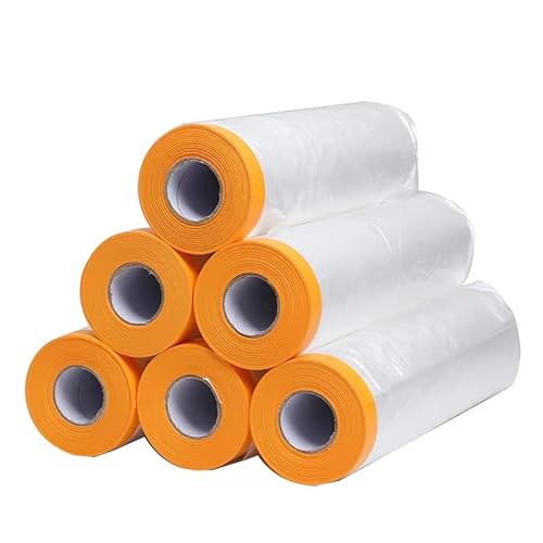 bimiti 6x Goldband Masker Tape | 270 cm x 20 m | Abdeckfolie mit Klebeband | für Glatte und Leicht Raue Untergründe bimiti 6x Goldband Masker Tape | 270 cm x 20 m | Abdeckfolie mit Klebeband | für Glatte und Leicht Raue Untergründe von bimiti