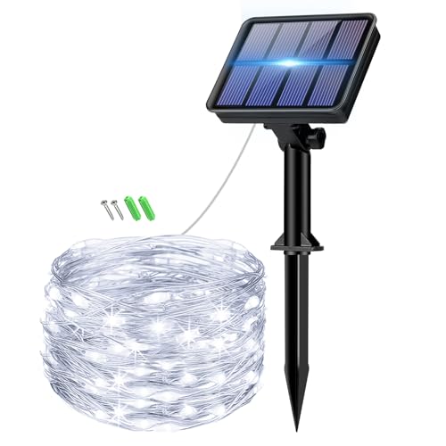 bitjam Solar Lichterkette Aussen, 6M 60LED Lichterkette Außen Solar Wetterfest, 8 Modi Kupferdraht Solarlichterkette Outdoor IP65 Wasserdicht für Garten Zaun Balkon Party Weihnachten, Kaltes Weiß bitjam Solar Lichterkette Aussen, 6M 60LED Lichterkette Außen Solar Wetterfest, 8 Modi Kupferdraht Solarlichterkette Outdoor IP65 Wasserdicht für Garten Zaun Balkon Party Weihnachten, Kaltes Weiß von bitjam