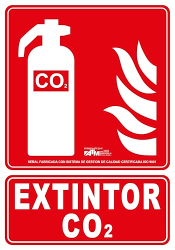 blendend CO2-Feuerlöscherschild aus PVC, wasserdicht und wetterfest, ideal für die Platzierung von Feuerlöschern im Notfall. von blendend