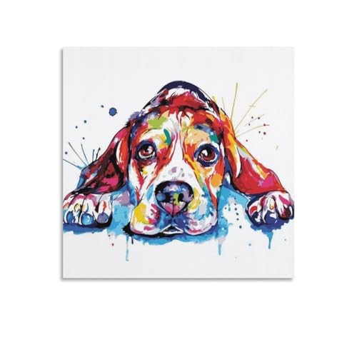 blobo 5D Diamond Painting Kits für Erwachsene Kinder，Hund Bunte Beagles Liegende，Diamond Art Full Round DIY Malen nach Zahlen für Anfänger Stickset（40x40cm）-277 von blobo