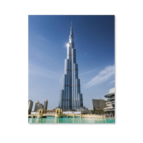 blobo Dubai Burj Khalifa-Landschaft,5D Diamond Painting Kit, Diy Diamond Painting Full Kits Kunst Full Drill Set Für Erwachsene Oder Kinder, Diamond Painting Drill Stickerei Kreuzstich （30x40cm）-C95 von blobo