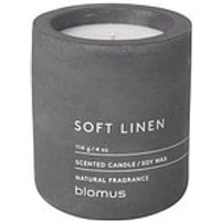 blomus Duftkerze SOFT LINEN grau Baumwolle von blomus