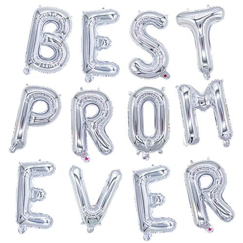 Folienballon "Best Prom Ever", silberfarben von bng-bng