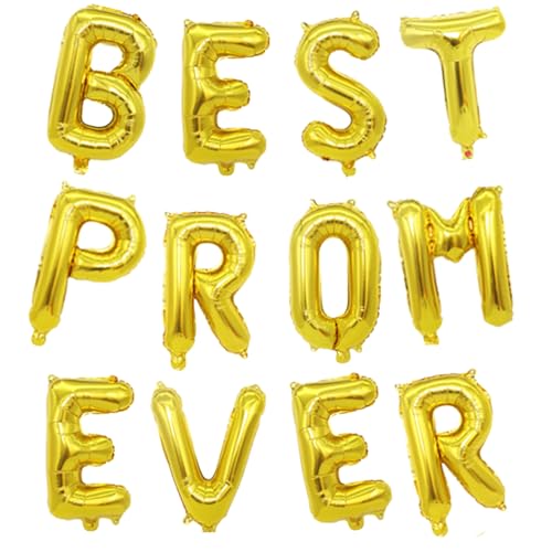 bng-bng Ball-Nacht-Dekorationen, Ballballons, Aufschrift "Best Prom Ever", Folienballons für 2025, Abschluss, Abschlussfeier, Ruhestand, Party-Dekoration, Gold bng-bng Ball-Nacht-Dekorationen, Ballballons, Aufschrift "Best Prom Ever", Folienballons für 2025, Abschluss, Abschlussfeier, Ruhestand, Party-Dekoration, Gold von bng-bng