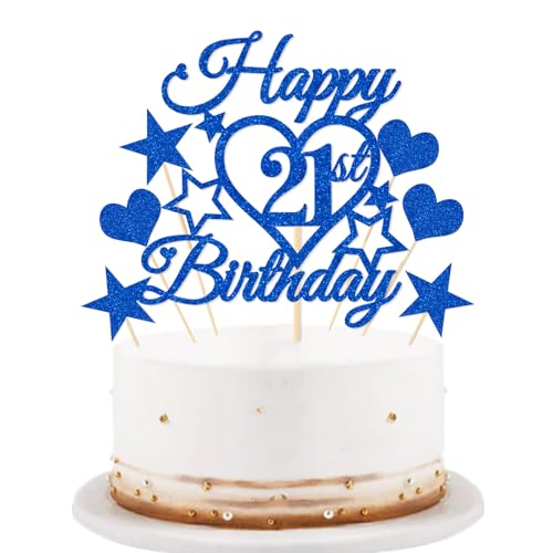 bng-bng Tortenaufsatz zum 21. Geburtstag, glitzernd, für Männer und Jungen, glitzernd, für Männer und Jungen, 21. Geburtstag, Partyzubehör, Dekorationen bng-bng Tortenaufsatz zum 21. Geburtstag, glitzernd, für Männer und Jungen, glitzernd, für Männer und Jungen, 21. Geburtstag, Partyzubehör, Dekorationen von bng-bng