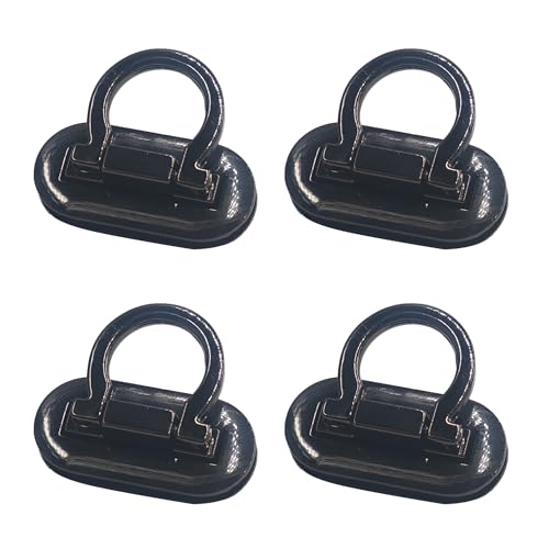 bociloy Ovaler Drehverschluss, Ring-Stil, Zinklegierung, Flip-Geldbörsen-Verschluss, Drehschnallenverschlüsse für DIY-Handtasche, Schultertaschen, Handwerk, Aktentasche, Pistolenschwarz, 4 Stück von bociloy