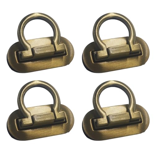 bociloy Ovaler Drehverschluss, Ring-Stil, Zinklegierung, Klappverschluss, für Handtaschen, Schultertaschen, Handarbeiten, Aktentaschen, Bronze, 4 Stück von bociloy