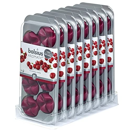 64 Stück Bolsius AROMATIC Wax Melts Wachs Duft Schmelzblüten Düfte (8x8er) (Cranberry W89) von bolsius