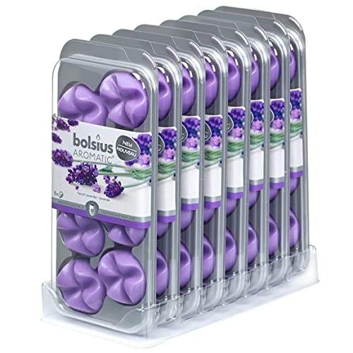 64 Stück Bolsius AROMATIC Wax Melts Wachs Duft Schmelzblüten Düfte (8x8er) (Lavender W77) von bolsius