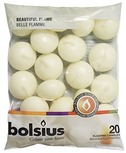 BOLSIUS 20 FLOATING CANDLES [Ivory] x 1 von bolsius